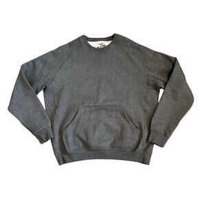 Zero Foxtrot Sweatshirt Mens Size Large Gray Pullover Kangaroo Pocket Fleece